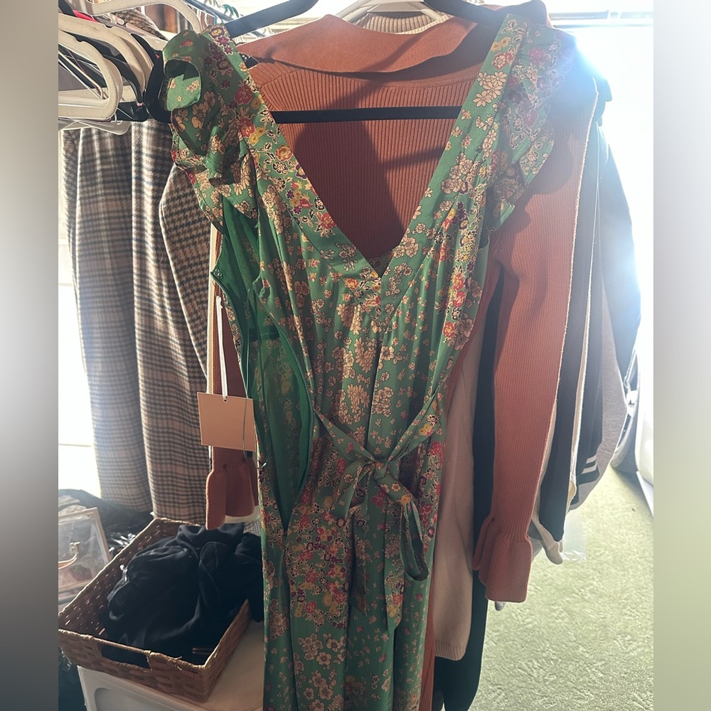 Bailey Rose Floral Green Dress